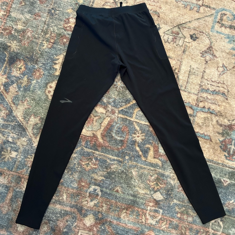 Brooks Black Running Tights, Size Small